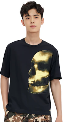 亚历山大·麦昆 黑色骷髅图案印花短袖T恤 776341-QTAAM-0510 Shop 亚历山大·麦昆 黑色骷髅图案印花短袖T恤 776341-QTAAM-0510