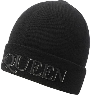 Alexander McQueen 刺繡針織羊絨毛帽 黑色 663195-4201Q-1078 Lookbook Alexander McQueen 刺繡針織羊絨毛帽 黑色 663195-4201Q-1078