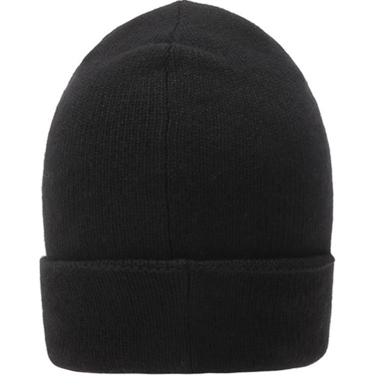 Shop Alexander McQueen 刺繡針織羊絨毛帽 黑色 663195-4201Q-1078