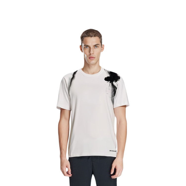 Purchase Alexander McQueen  Graphic Print White Crewneck T-Shirt 776346-QTAAK-0909