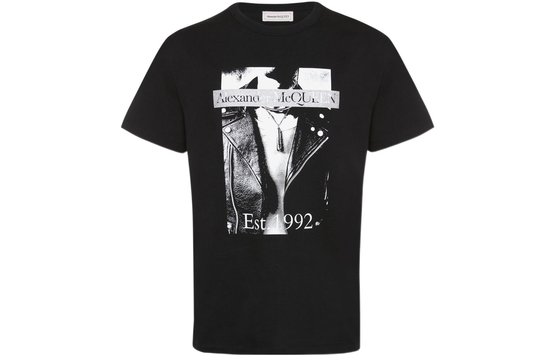 Alexander McQueen  Graphic Printed T-Shirt Black 735283-QUZ52-0901