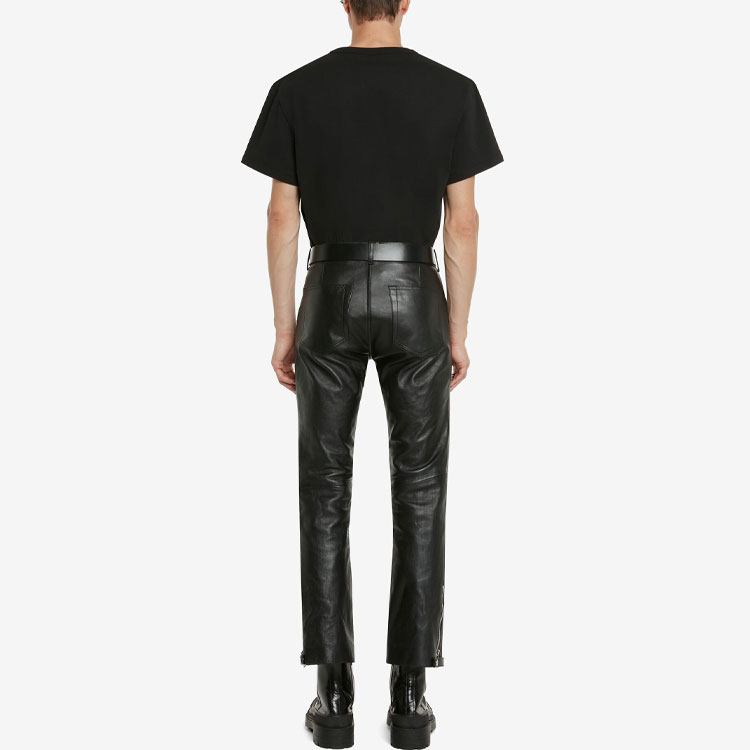 Shop 亚历山大麦昆 黑色图案印花T恤 735283-QUZ52-0901