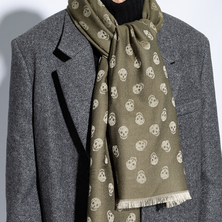 Lookbook 亞歷山大·麥昆 綠色圖紋針織圍巾. 5577054617Q2901