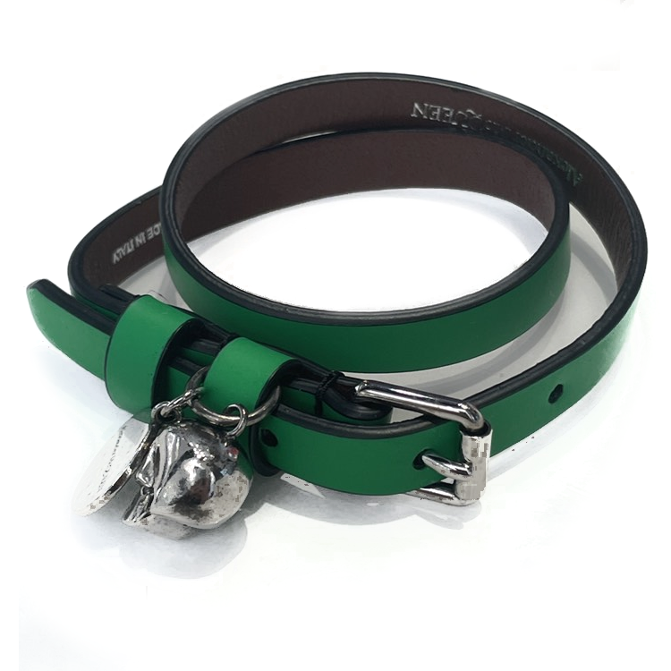 Alexander McQueen  Green Skull Bracelet 626415-1AAD1-3800