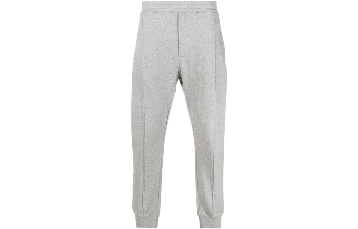 Alexander McQueen  Grey Knit Jogger Pants with Elastic Waist and Back Logo. 701282-QTX43-1401