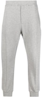Alexander McQueen Grey Knit Jogger Pants with Elastic Waist and Back Logo. 701282-QTX43-1401 Alexander McQueen Grey Knit Jogger Pants with Elastic Waist and Back Logo. 701282-QTX43-1401