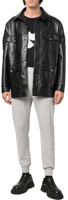 알렉산더 맥퀸 그레이 니트 조거 팬츠, 밴딩 허리 & 백 로고. 701282-QTX43-1401 Lookbook 알렉산더 맥퀸 그레이 니트 조거 팬츠, 밴딩 허리 & 백 로고. 701282-QTX43-1401