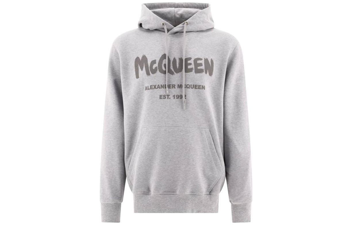 Alexander McQueen  Grey Letter Print Long Sleeve Sweatshirt. 688715-QVZ81-0922