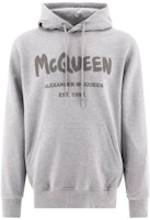 Alexander McQueen Grey Letter Print Long Sleeve Sweatshirt. 688715-QVZ81-0922 Alexander McQueen Grey Letter Print Long Sleeve Sweatshirt. 688715-QVZ81-0922