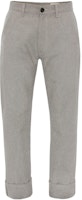 Alexander McQueen Grey Solid Canvas Button Casual Pants 687604QSY541090 Alexander McQueen Grey Solid Canvas Button Casual Pants 687604QSY541090