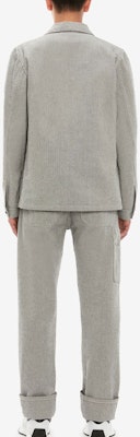 알렉산더 맥퀸 그레이 솔리드 캔버스 버튼 캐주얼 팬츠 687604QSY541090 Shop 알렉산더 맥퀸 그레이 솔리드 캔버스 버튼 캐주얼 팬츠 687604QSY541090