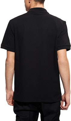 Alexander McQueen Baju Polo Slim Fit Hitam Cetakan Huruf. 662551-QXAAK-1000 Shop Alexander McQueen Baju Polo Slim Fit Hitam Cetakan Huruf. 662551-QXAAK-1000