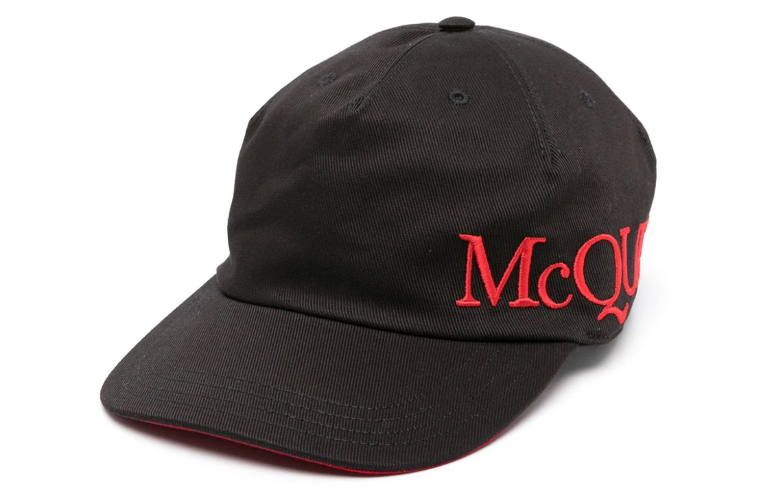 Alexander McQueen  Logo Embroidered Black Baseball Cap 6328964105Q1074