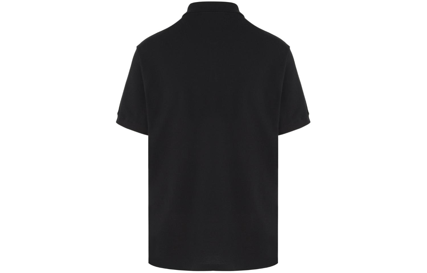 Lookbook 알렉산더 맥퀸 로고 자수 스트레이트 컷 폴로 셔츠 블랙 781998QXAAK-1000