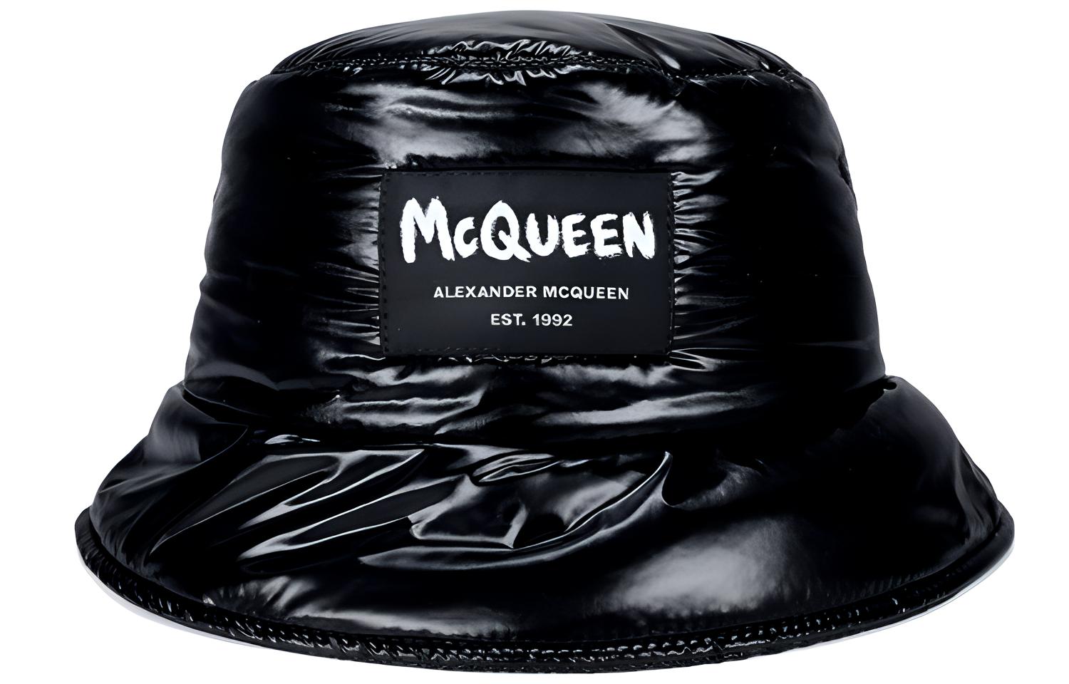 Alexander McQueen  Logo Patch Bucket Hat Black 6796244419Q1000