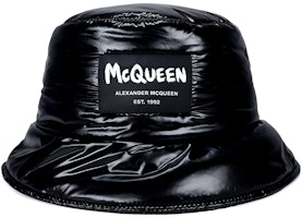 Alexander McQueen Logo Patch Bucket Hat Black 6796244419Q1000 Alexander McQueen Logo Patch Bucket Hat Black 6796244419Q1000