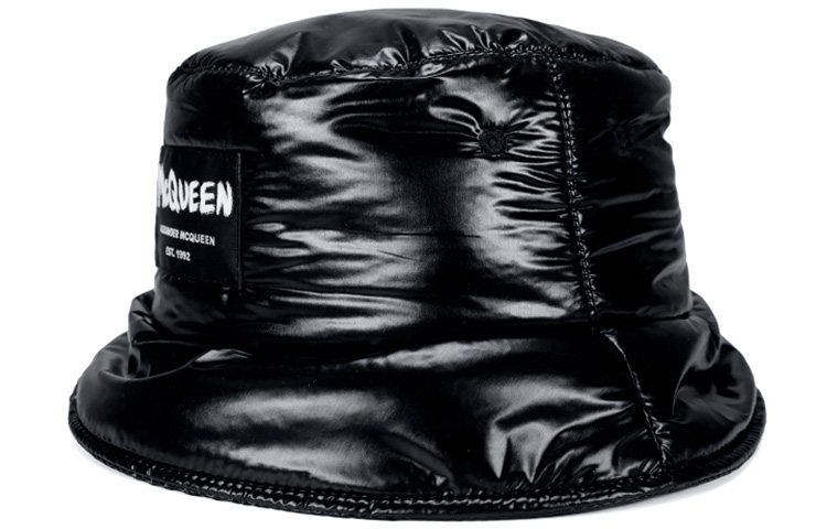 Shop アレキサンダー マックイーン ロゴ パッチ バケットハット ブラック 6796244419Q1000
