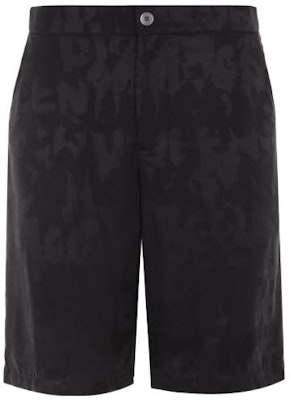 Alexander McQueen Loose Fit Button Straight Casual Shorts. 750148-QVP30-1010 Order Alexander McQueen Loose Fit Button Straight Casual Shorts. 750148-QVP30-1010