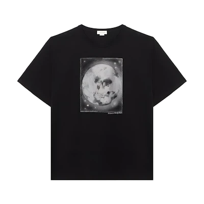 Alexander McQueen Moon Print Black T-Shirt 704971QTZ050901