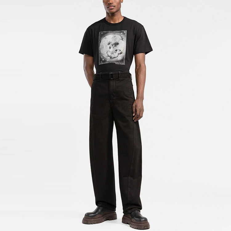Alexander McQueen  Moon Print Black T-Shirt 704971QTZ050901 圖 3