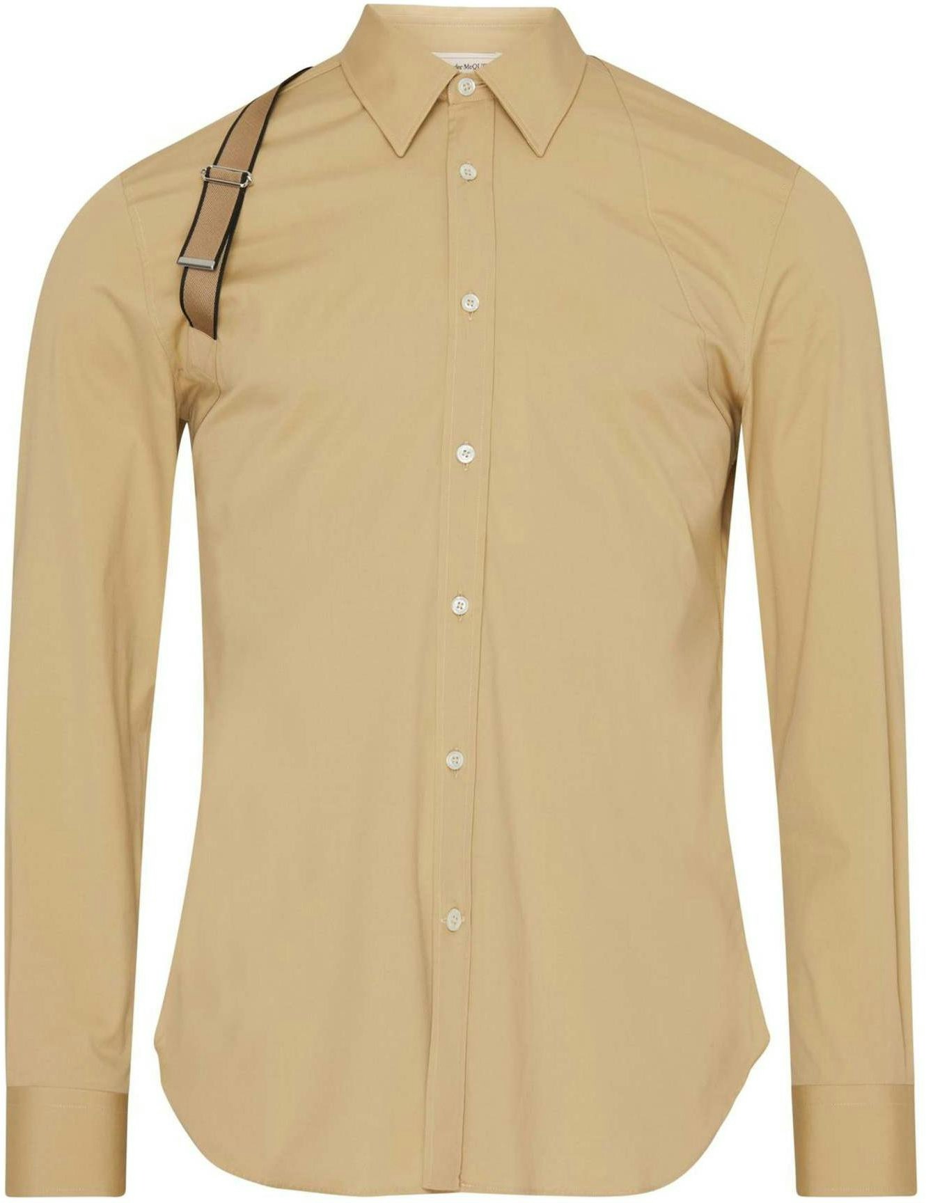 alexander-mc-queen-oatmeal-slim-fit-shirt-with-single-collar-and-letter-strap-615271-qnaab-9730