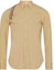 Buy Alexander McQueen Oatmeal Slim-Fit Shirt with Single Collar and Letter Strap 615271-QNAAB-9730