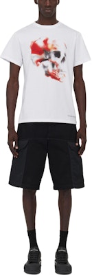 Alexander McQueen Kemeja-T Putih Cetakan Tengkorak Terselindung. 776336-QTAAL-0961 Shop Alexander McQueen Kemeja-T Putih Cetakan Tengkorak Terselindung. 776336-QTAAL-0961