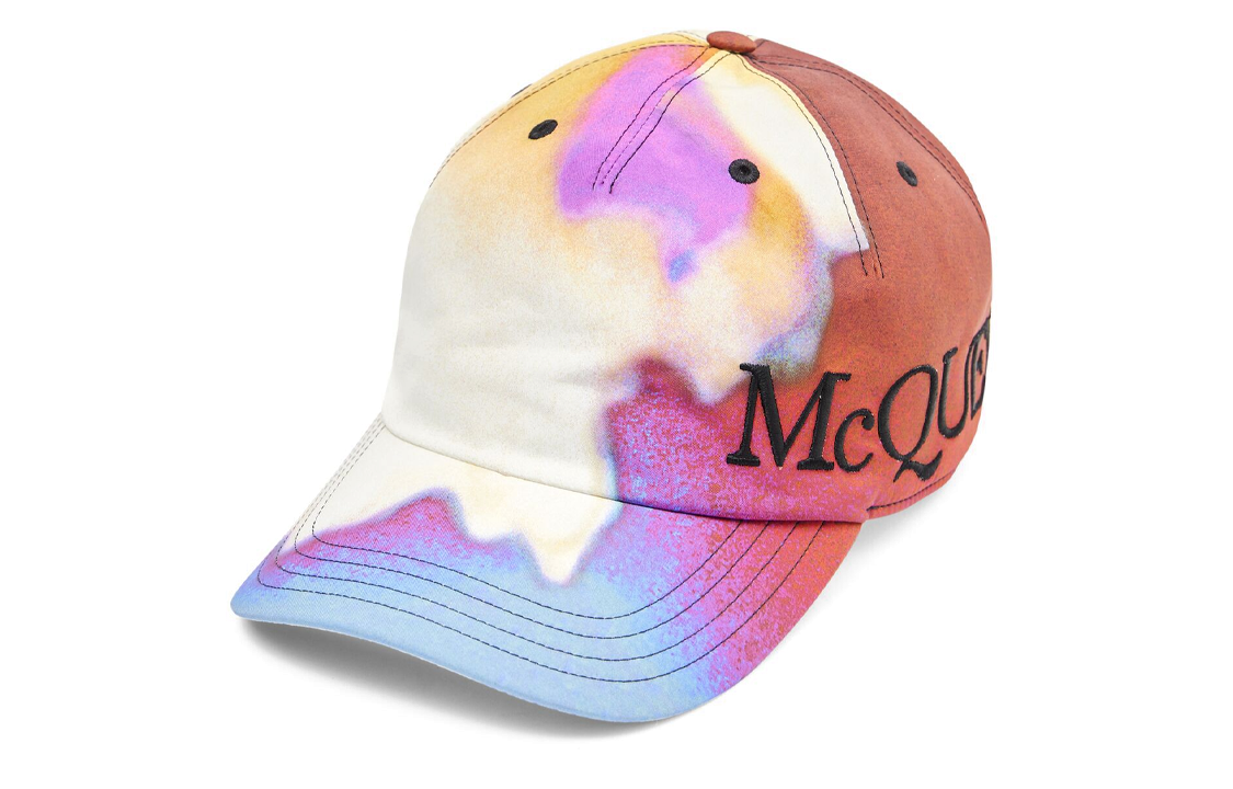 Alexander McQueen  Printed Duckbill Cap Multicolor Polyamide Hat 7509404419Q6178