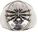Buy Alexander McQueen Silver Brass Ring with Spider and Skull Motif. 711072J160Y0446