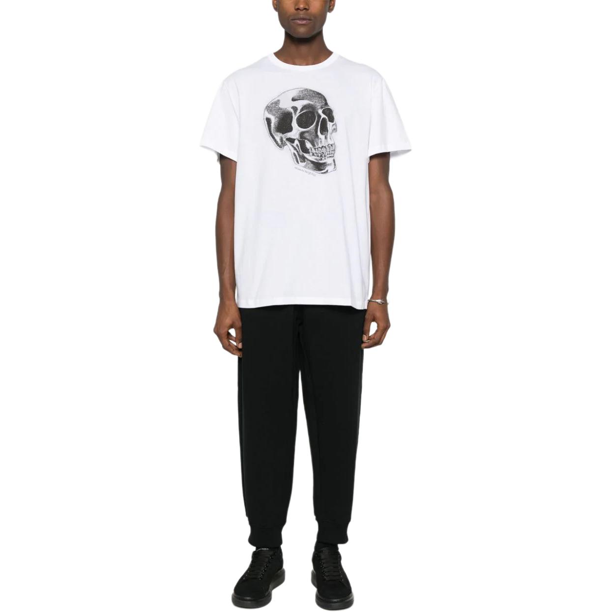 Lookbook Alexander McQueen 骷髏印花白色短袖圓領T恤 776351-QTAAQ-0909