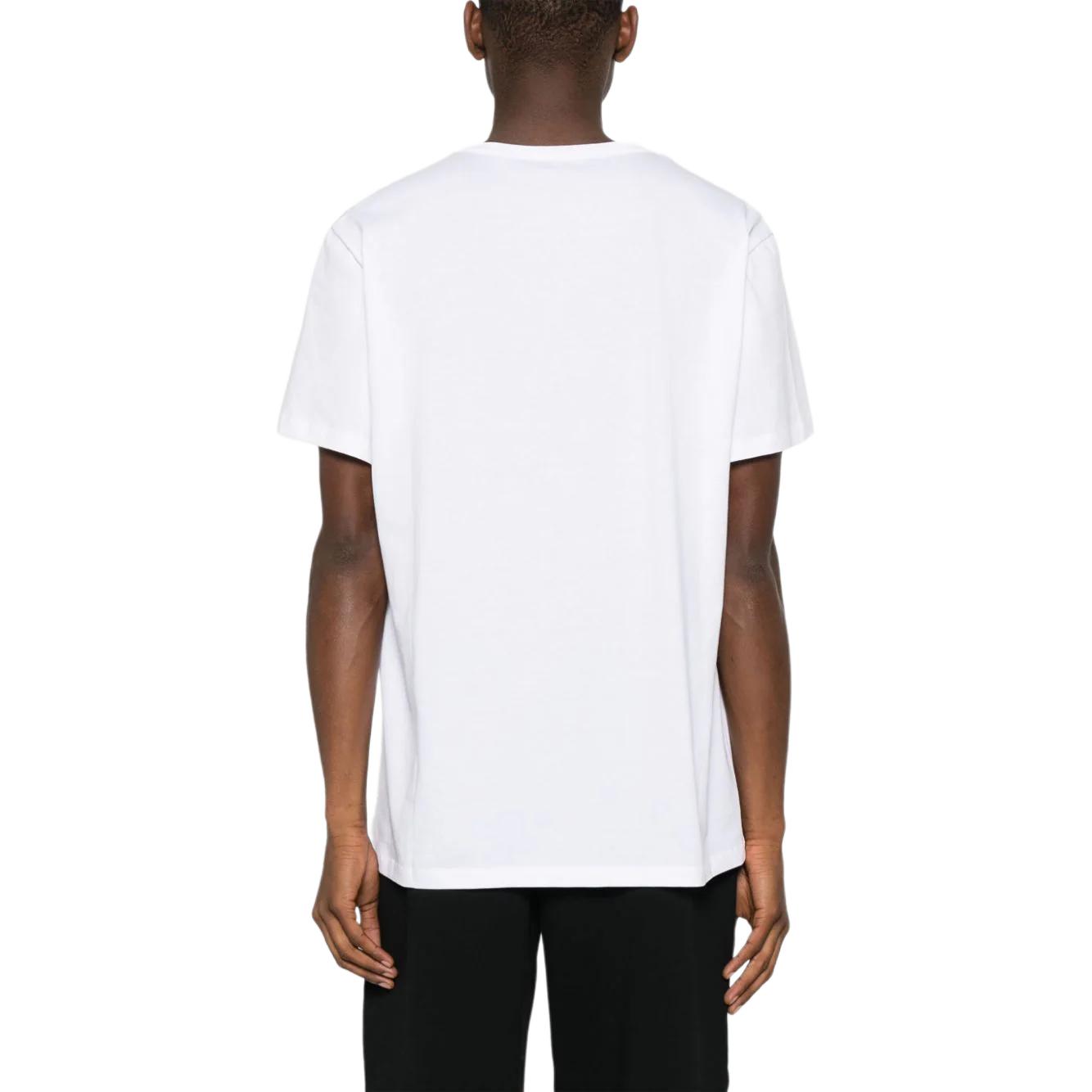 Shop Alexander McQueen 骷髏印花白色短袖圓領T恤 776351-QTAAQ-0909