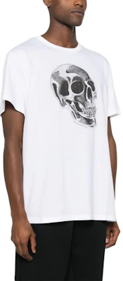 Alexander McQueen 骷髏印花白色短袖圓領T恤 776351-QTAAQ-0909 Purchase Alexander McQueen 骷髏印花白色短袖圓領T恤 776351-QTAAQ-0909