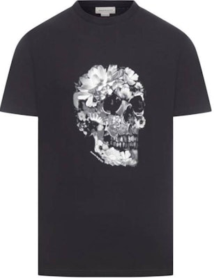 Alexander McQueen Skull Print Oversized Black Crewneck T-Shirt. 794575-QTABM-0528 Order Alexander McQueen Skull Print Oversized Black Crewneck T-Shirt. 794575-QTABM-0528