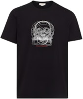 Alexander McQueen Slim-Fit Crewneck Black T-Shirt. 750672-QVZ18-0901 Alexander McQueen Slim-Fit Crewneck Black T-Shirt. 750672-QVZ18-0901