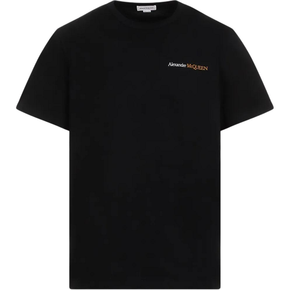 Buy Alexander McQueen  Solid Black Crewneck T-Shirt 776281-QXAAB-0552