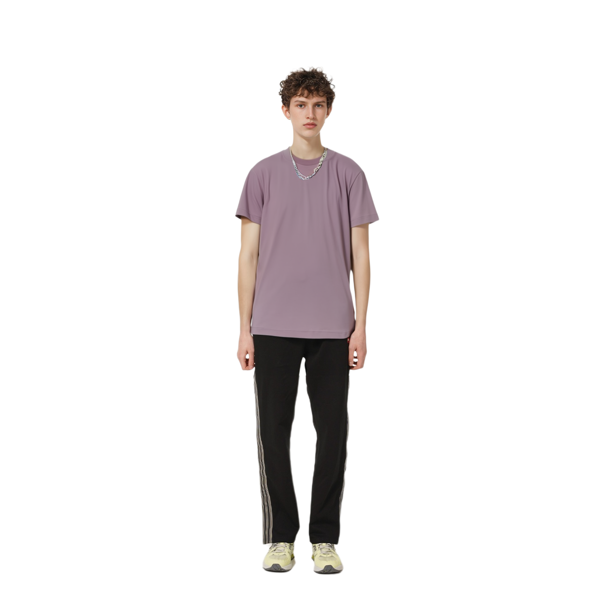 Alexander McQueen  Solid Color Loose Fit Crewneck T-Shirt 731645-QUX06-5220 圖 4