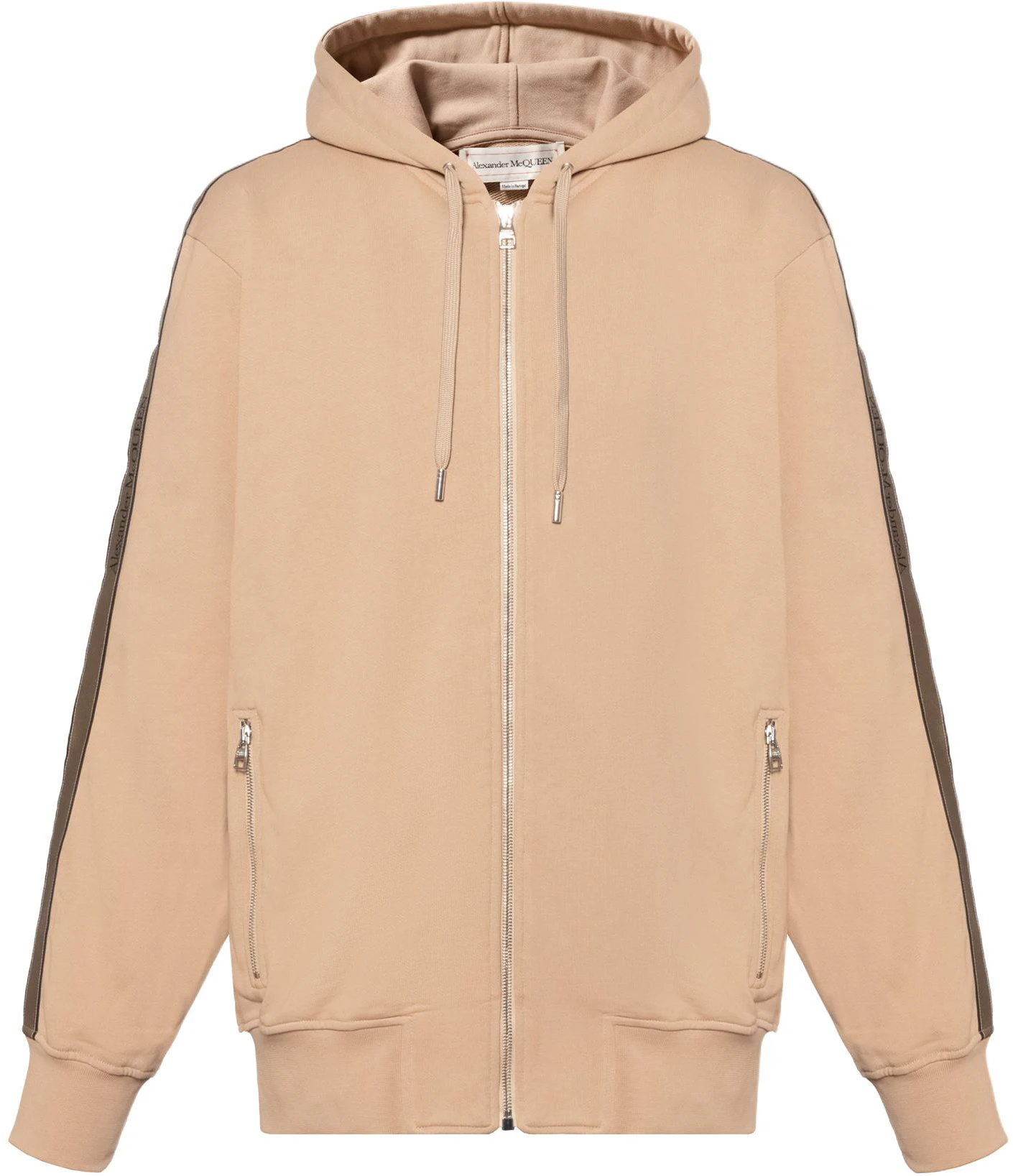 alexander-mc-queen-solid-color-zip-hoodie-light-brown-654794-qtx-75-0906