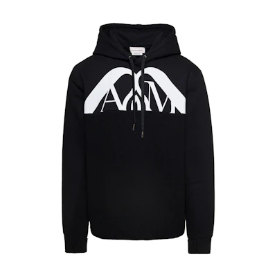 Alexander McQueen Solid Print Black Hoodie Long Sleeve 760764-Q1XIL-1011