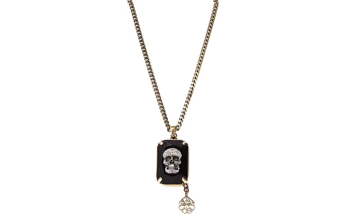 Alexander McQueen  Square Skull Brass Necklace - Fashion Accessory 561034I94VT5081