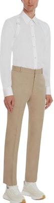 Alexander McQueen Pantalones Casuales Cremallera Oculta Ajustados Off-White 726131-QUS57-9503 Purchase Alexander McQueen Pantalones Casuales Cremallera Oculta Ajustados Off-White 726131-QUS57-9503