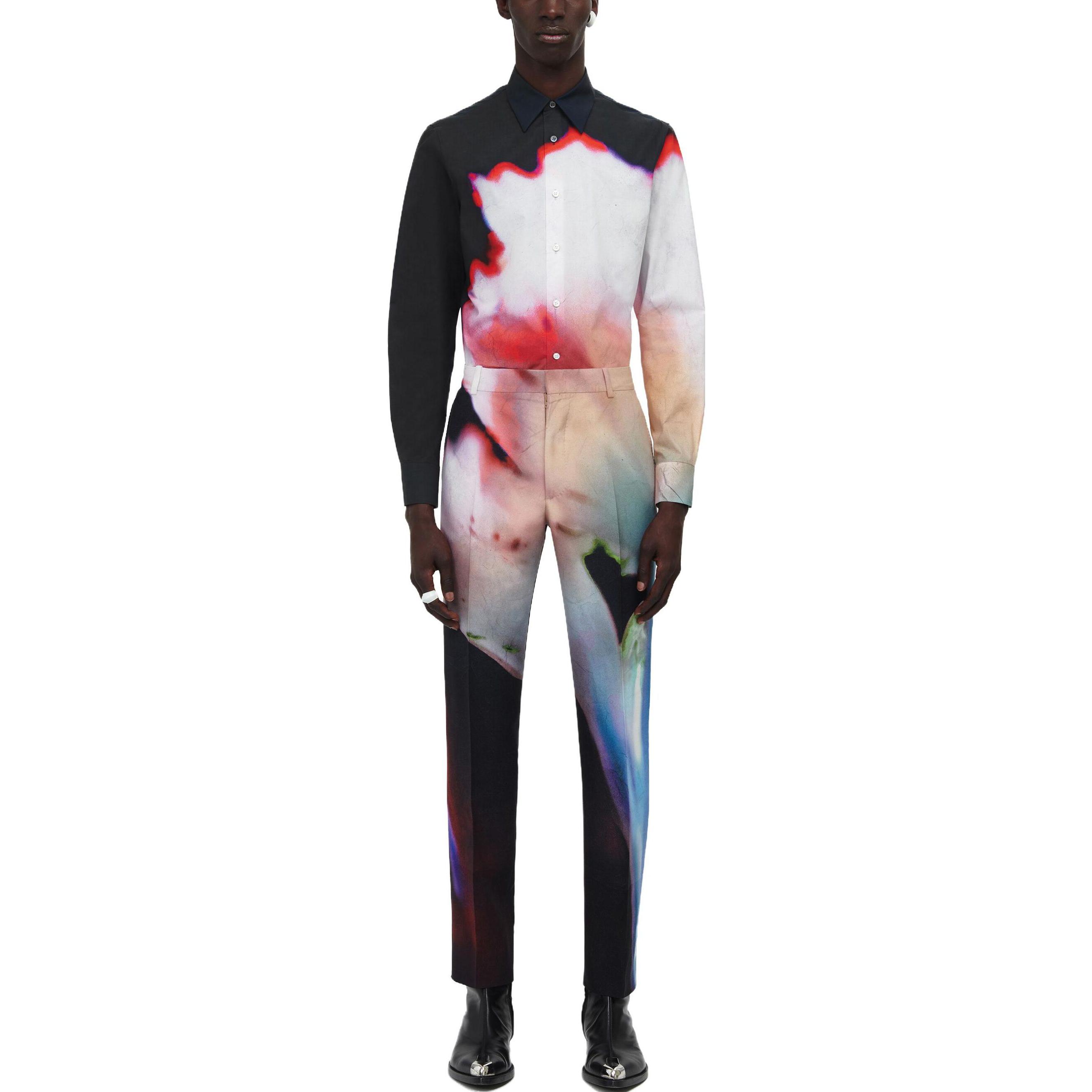 Lookbook Alexander McQueen Pantalones Casuales Estilo Tie-Dye Multicolor. 749715-QVQ12-8500
