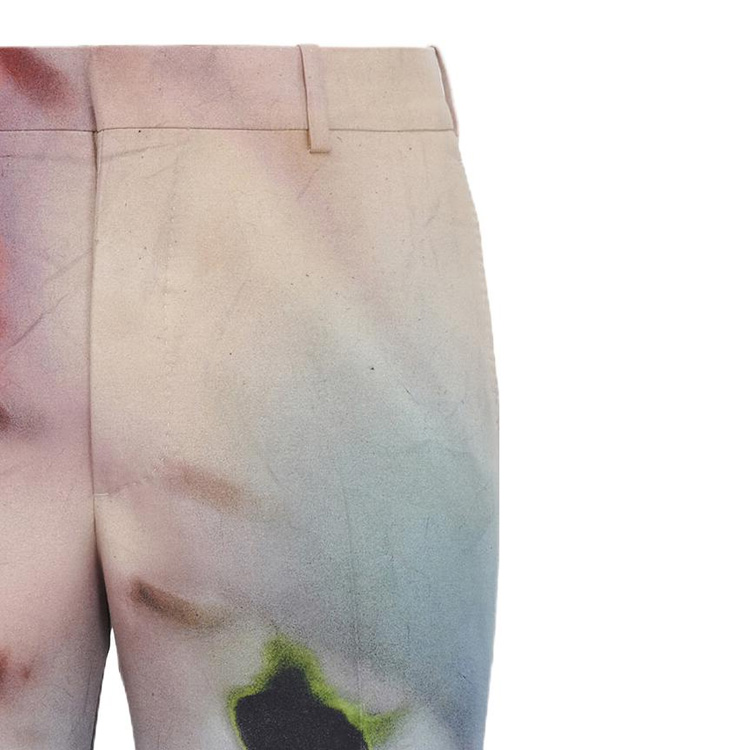 Sizing Alexander McQueen Pantalones Casuales Estilo Tie-Dye Multicolor. 749715-QVQ12-8500