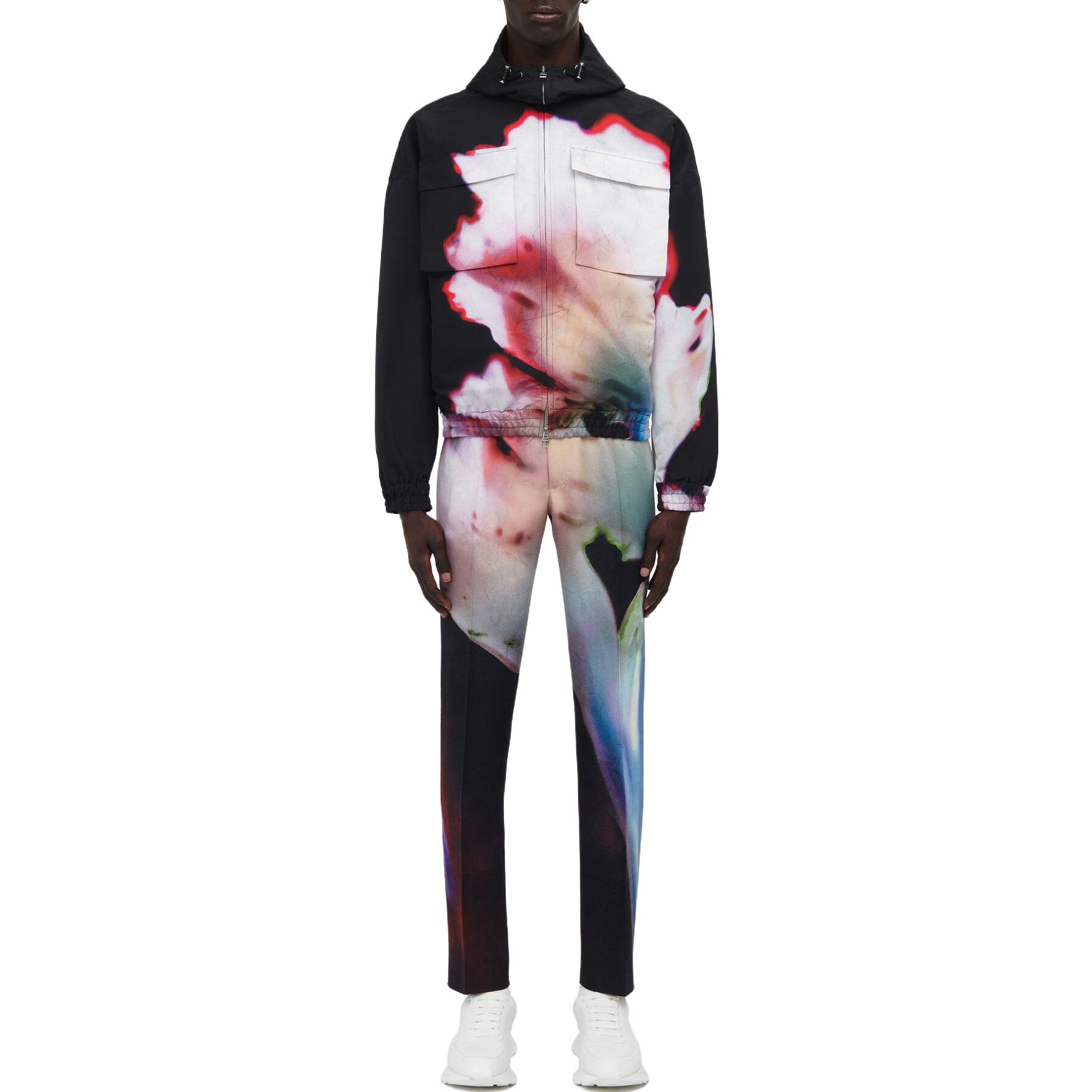 Lookbook Alexander McQueen Sudadera con Cremallera y Diseño Tie-Dye Negra 749857-QVR59-8500