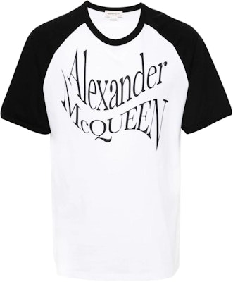 Camiseta Cuello Redondo Alexander McQueen Blanca con Logo en Contraste. 781983-QTAA8-0909 Buy Camiseta Cuello Redondo Alexander McQueen Blanca con Logo en Contraste. 781983-QTAA8-0909