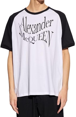 Camiseta Cuello Redondo Alexander McQueen Blanca con Logo en Contraste. 781983-QTAA8-0909 Purchase Camiseta Cuello Redondo Alexander McQueen Blanca con Logo en Contraste. 781983-QTAA8-0909