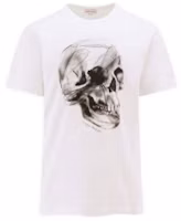 Order Alexander McQueen 白色圓領骷髏印花寬鬆版T恤 776326-QTAAV-0909