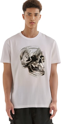 Alexander McQueen Kemeja-T Putih Longgar Cetakan Tengkorak Lelaki. 776326-QTAAV-0909 Shop Alexander McQueen Kemeja-T Putih Longgar Cetakan Tengkorak Lelaki. 776326-QTAAV-0909
