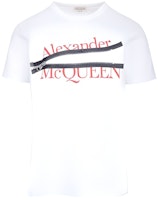 Alexander McQueen White Graphic Print Short Sleeve T-Shirt 688189-QSZ8A-0900 Alexander McQueen White Graphic Print Short Sleeve T-Shirt 688189-QSZ8A-0900
