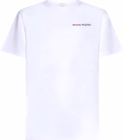 Alexander McQueen White Logo Print Crew Neck T-Shirt Casual Style. 776281-QXAAB-9000 Alexander McQueen White Logo Print Crew Neck T-Shirt Casual Style. 776281-QXAAB-9000