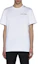 Shop Alexander McQueen Logo Putih Baju-T Leher Bulat Gaya Kasual. 776281-QXAAB-9000